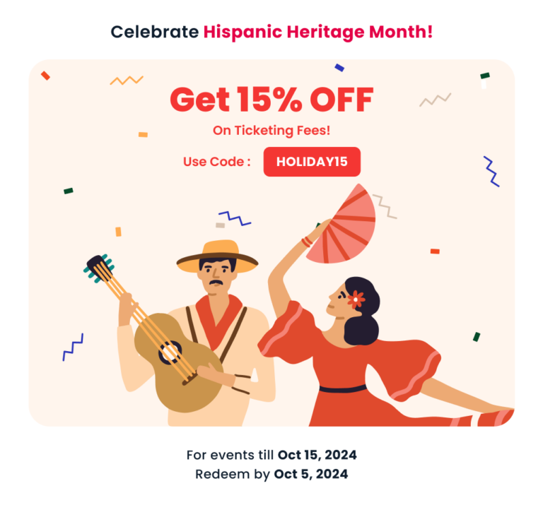 Yapsody Event Ticketing Hispanic Heritage Month Offer Coupon Code