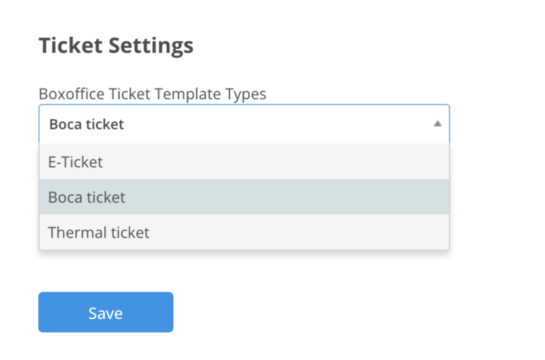 Yapsody event ticketing - Feature - Box Office Ticket Printing: BOCA and Thermal Printer