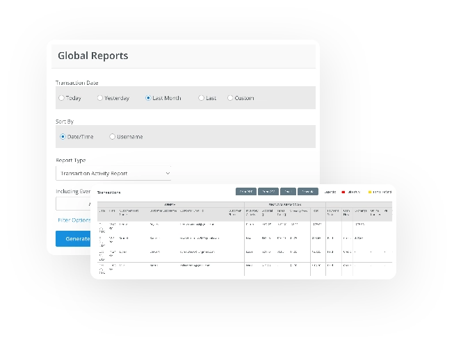 Yapsody - Ticketing - Features - Report - Global Transaction Activity Report