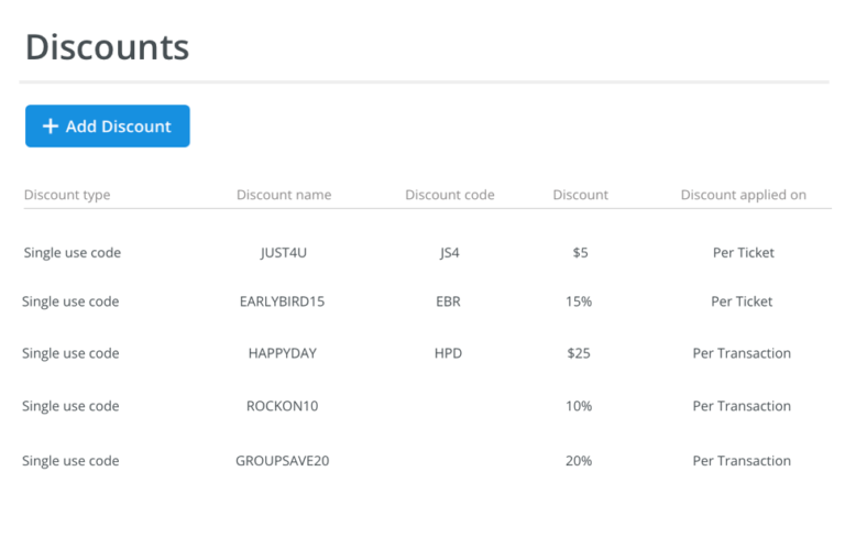 Manage Event Discounts Effortlessly